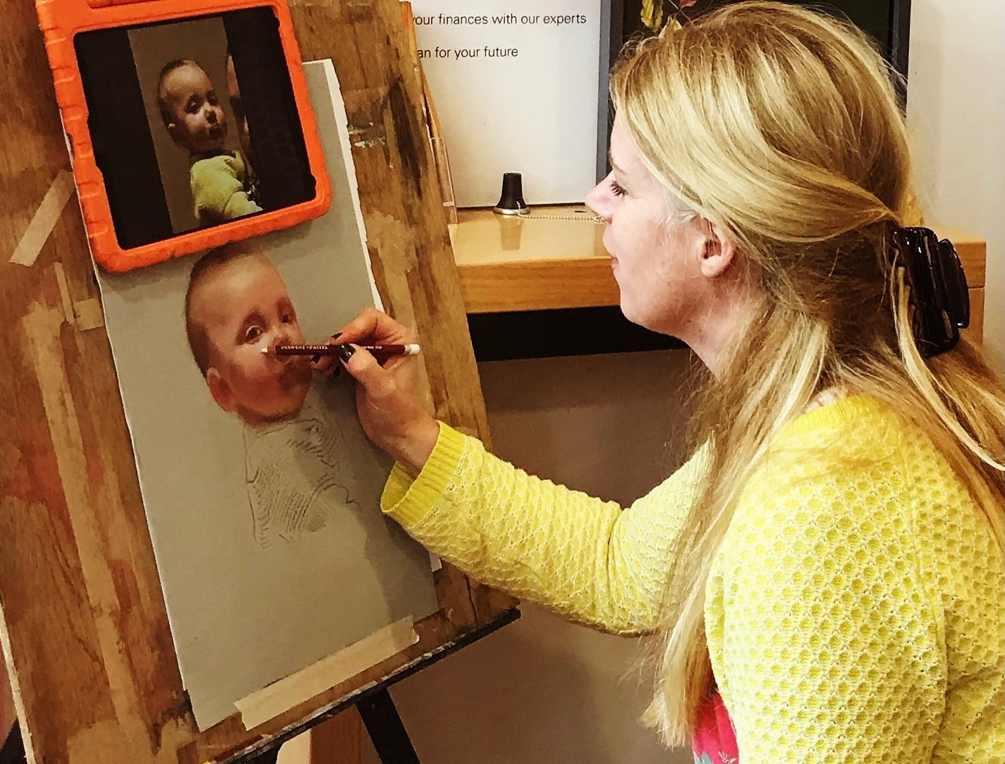 Pastel Portrait from a Photograph at Tidy St. Art School